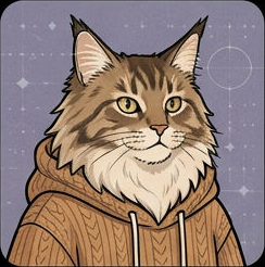 Chat Tigre Violet